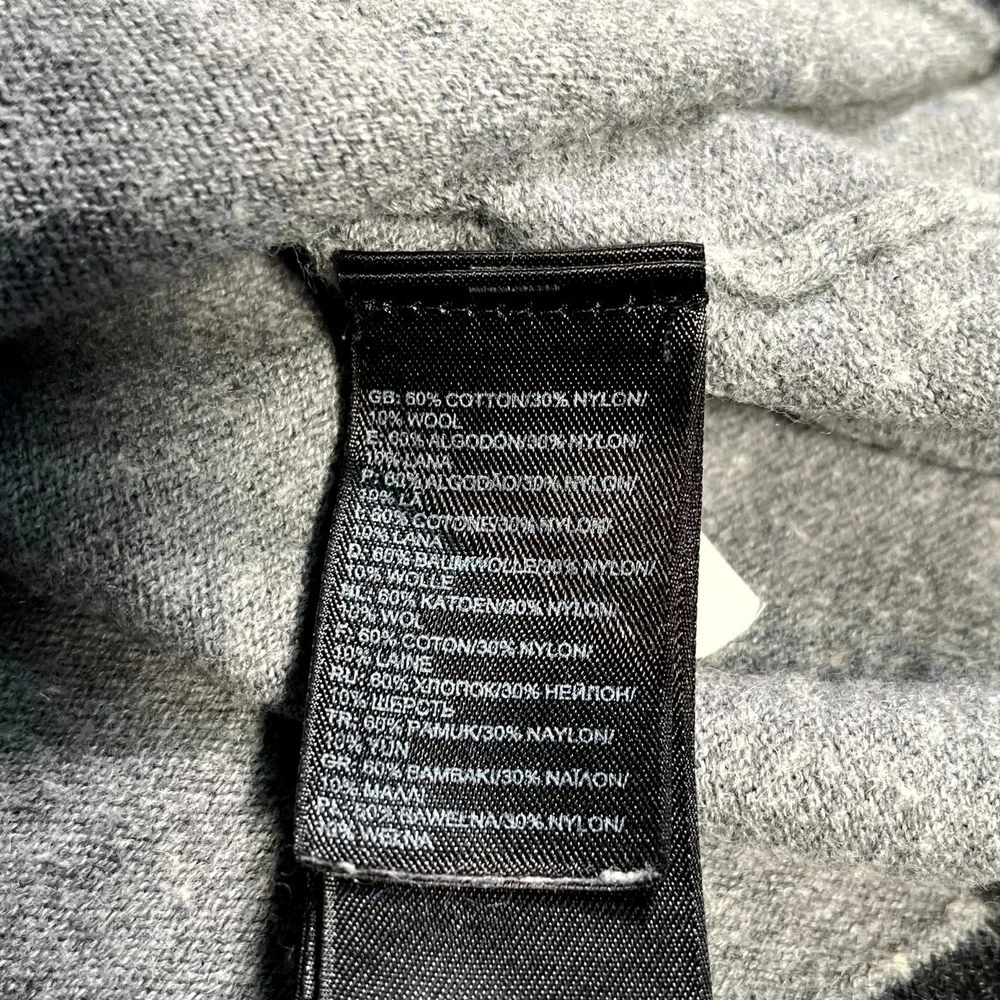 The‎ North Face Sweater Mens Large Gray Quarter Zip Cotton Pullover Mock Neck